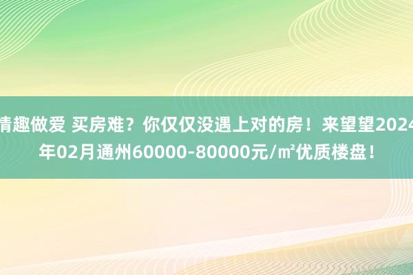 情趣做爱 买房难？你仅仅没遇上对的房！来望望2024年02月通州60000-80000元/㎡优质楼盘！